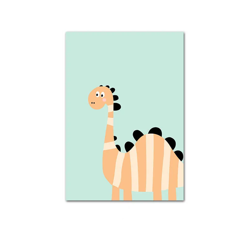 Милый мультфильм детские животные Пингвин обезьяна постер для детской комнаты Холст Искусство Печать настенная живопись скандинавские дети ребенок декоративный постер для комнаты - Цвет: Picture 7