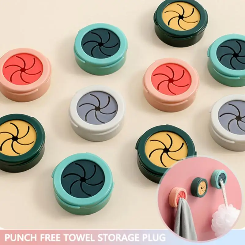 1PC Punch Free Towel Storage Plug Circular Rack Bathroom Organizer Wash Cloth Hook Kitchen tools Accessories | Дом и сад