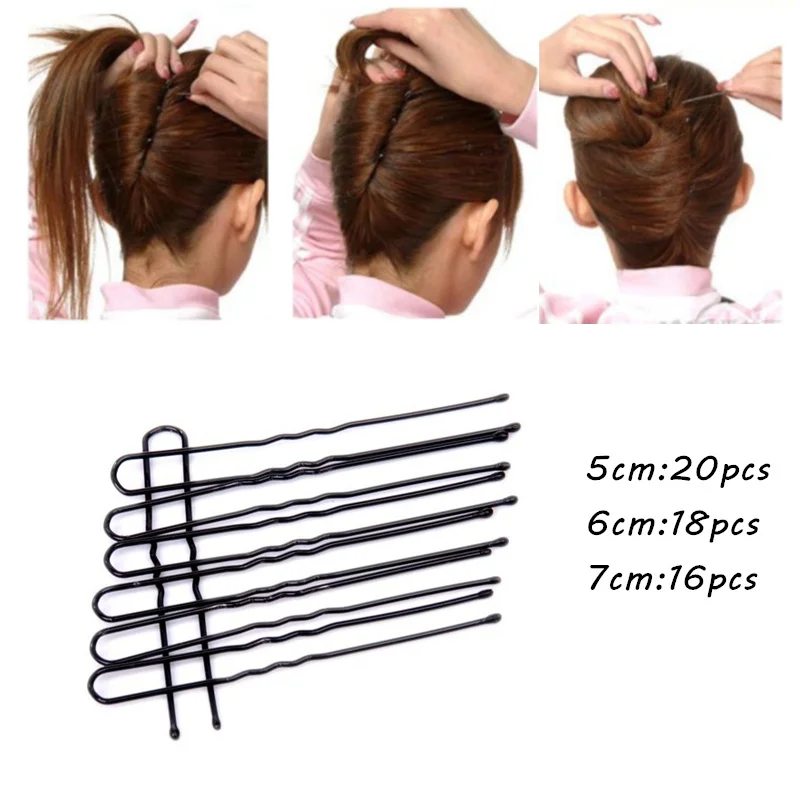 Hair-Pin Pin-Clip Braided U-Shape Women Metal for 6/7cm