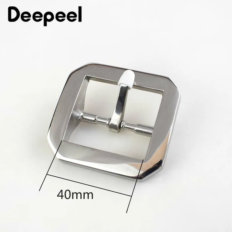 Deepeel 40mm Stainless Steel Solid Brass Belt Buckles Pin Cowboy for Men Jeans Accessories DIY Leather Craft Fit 3.7 3.9cm Belts| |