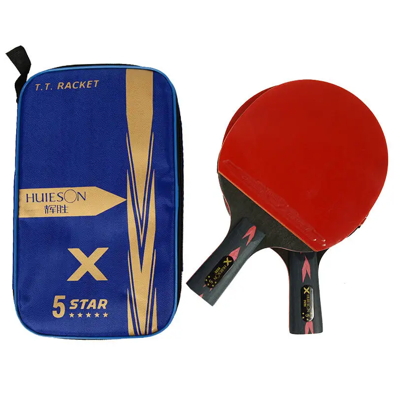 1 комплект Huieson Модернизированный 5 звезд углеродный Настольный комплект теннисных ракеток профессиональные мячи для пинг-понга ракетка
