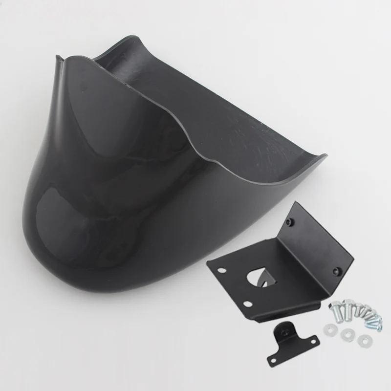 Unpainted Black Двигатель подбородок обтекатель передний спойлер нижний брызговик подходит для Harley Sportster 883 1200 '04-'19 брызговик крышка нижний обтекатель - Цвет: Unpainted Black