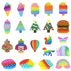 Clown Push Bubble Sensory Toy Desktop Puzzle Squeeze Toys Funny Squeeze Toys Fun Stress Reliever for Adult Children Training
