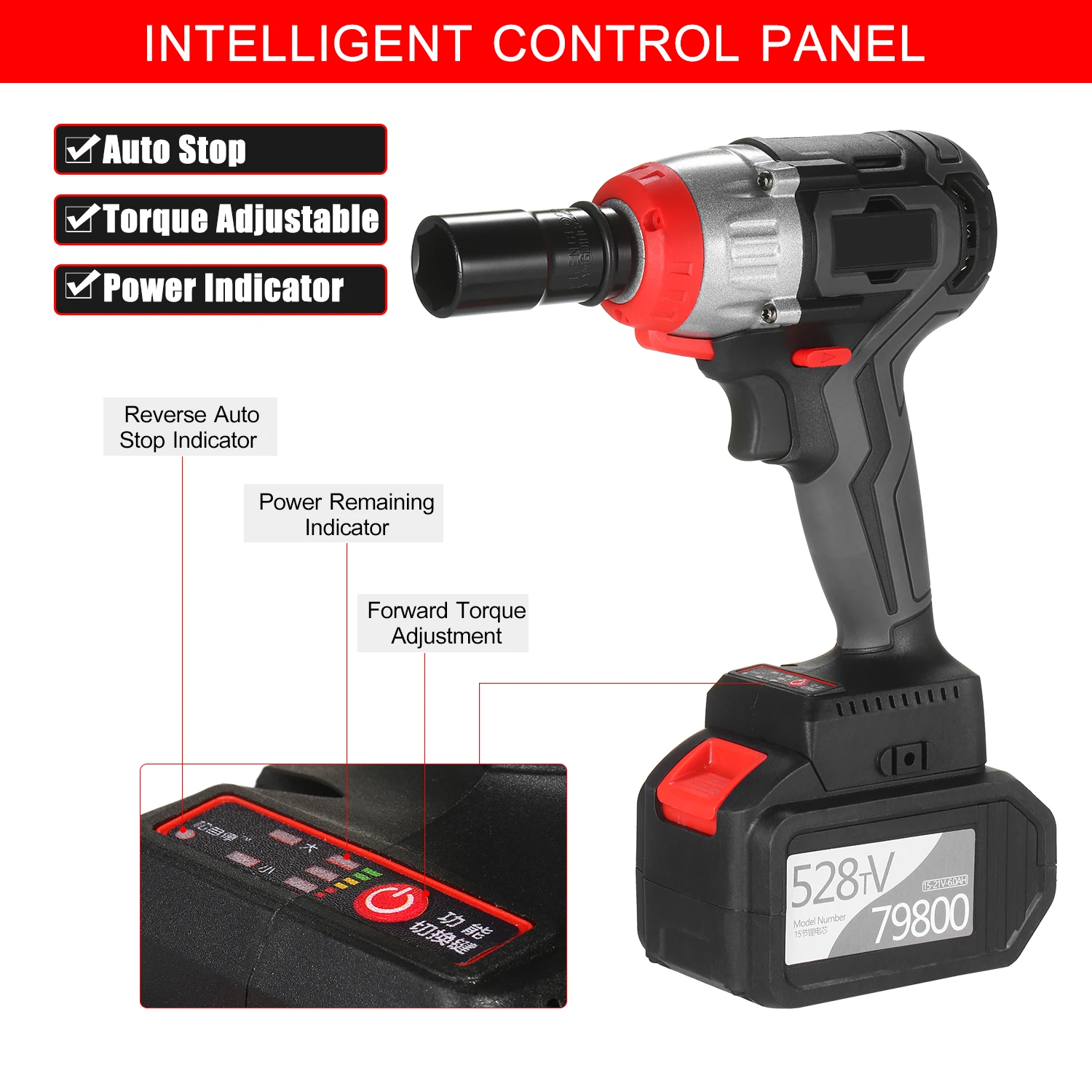 980Nm Electric Wrench Torque Brushless 
