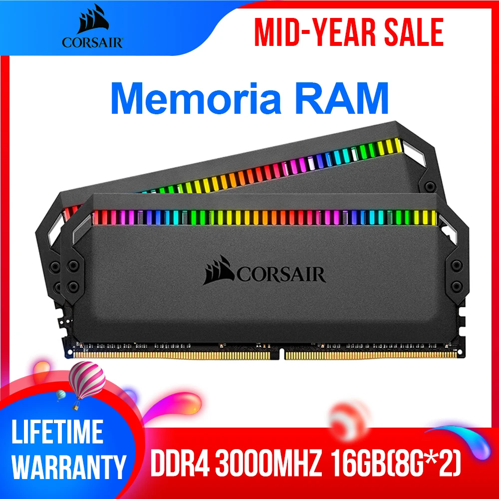 Оперативная память CORSAIR, 32 ГБ, 64 ГБ, 128 ГБ, Доминатор, платина, серия RGB, Память ram DDR4, 16 ГБ, 2*8 ГБ, D ram, 3000, 3200, 3600, 4800 МГц, для рабочего стола