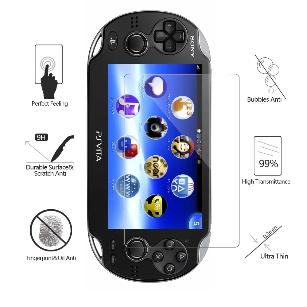 Закаленное стекло для sony PS Vita 2000 PSV2000/PS Vita 1000 PSV1000 Защитная пленка для экрана жесткий 9H