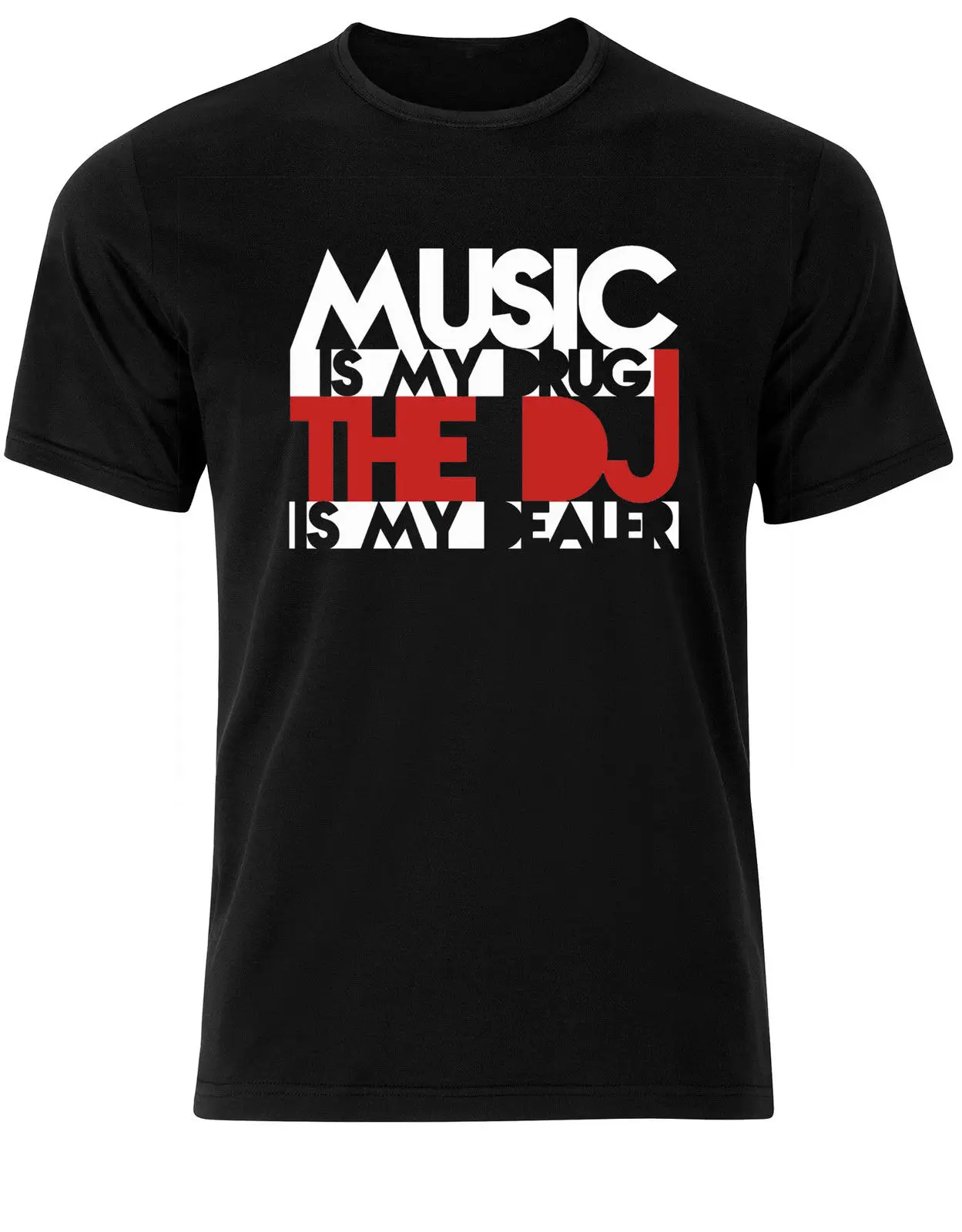 Music Is My Drug The Dj дилер стиль Мужская футболка Топ Ad28 крутая Повседневная для мужчин