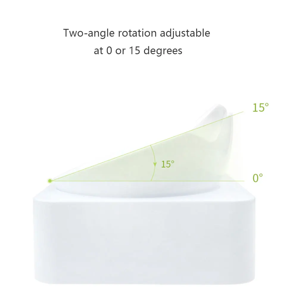 Cat Bowl Dog Water Feeder Lovely Rotating Adjustable Pet Water Plate Feeder Pet Supplies Neck Protection 3