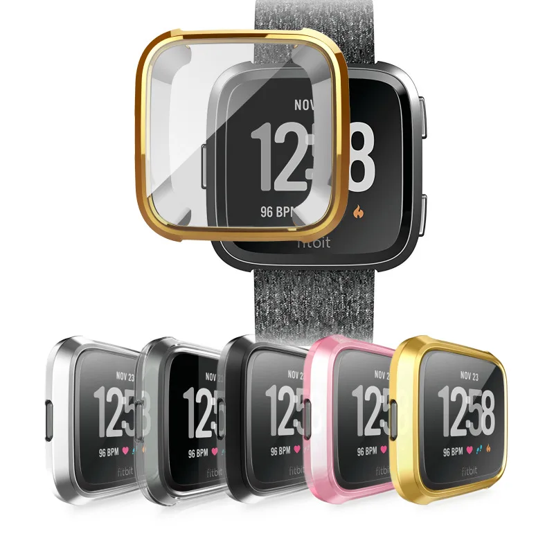 

Soft TPU Case For Fitbit Versa Band Full Protection Silicone Cases for Fibit Versa Smart Watch Protector For versa accessories