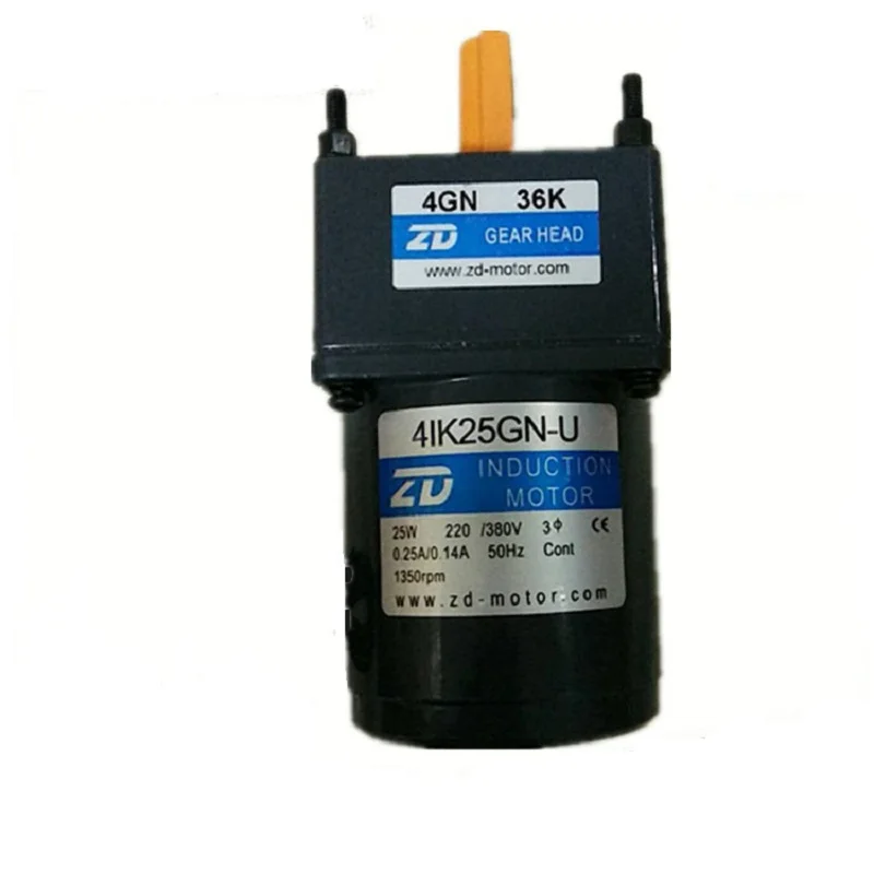 Индукционный двигатель ZD 4IK25GN-U и зубчатая головка 4GN3-750K 4GN5K 4GN10K 4GN18K 4GN36K 25 Вт