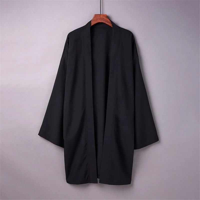 2020 Fashion Spring Summer Plain Color Coat Japanese Kimono Cardigan Kimono Haori For Woman Man Loose Thin Outer Garment