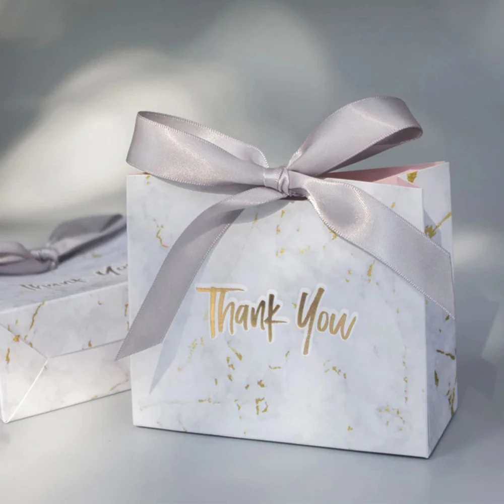 Creative Thank You Gift Bag Box Paper Pink for Jewarly Wedding Baby Shower Small Bussiness Party Favor Candy Boxes | Дом и сад
