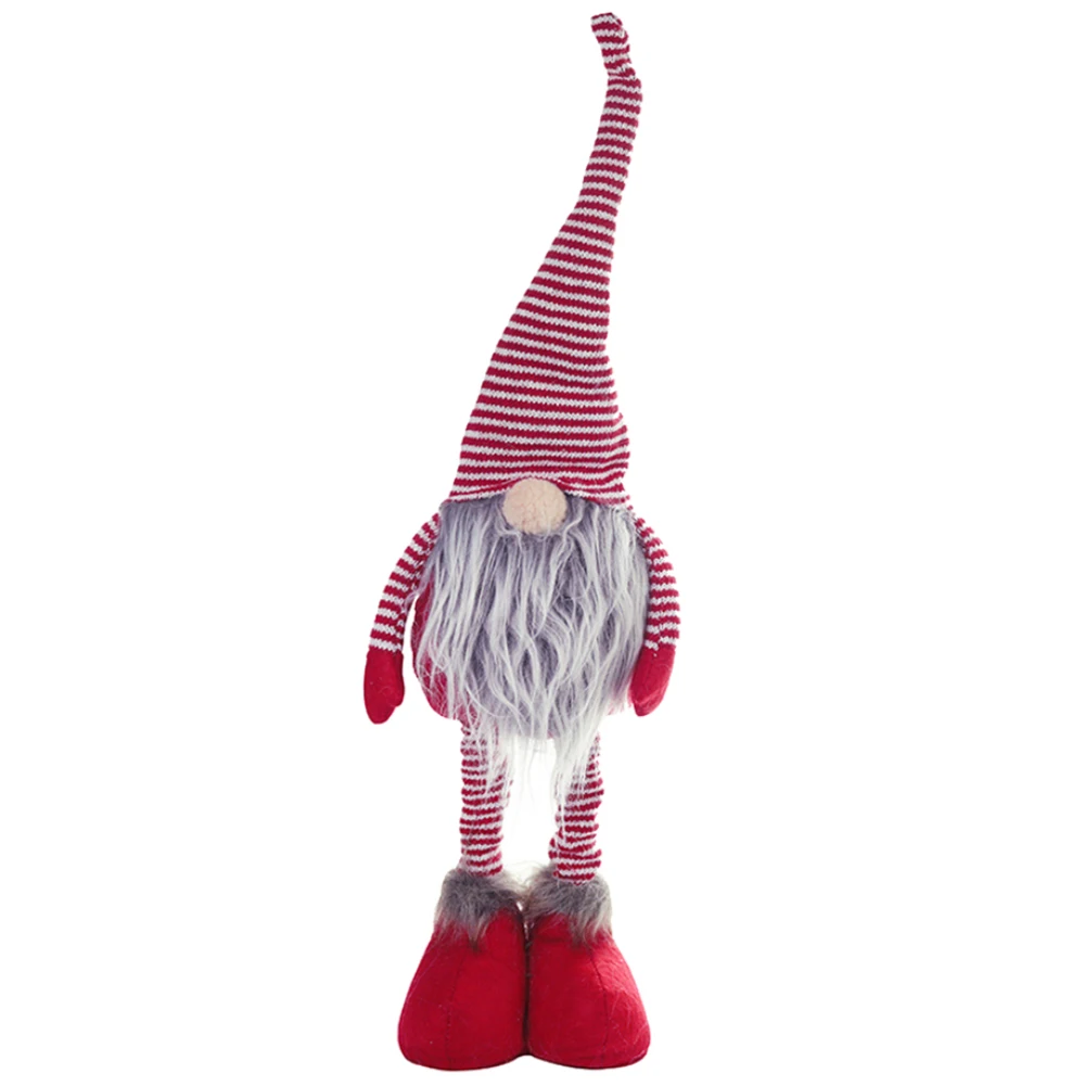 

Table Home Kids Toys Plush Faceless Christmas Doll Striped Holiday Figurines Swedish Decoration Elf Standing Gnome