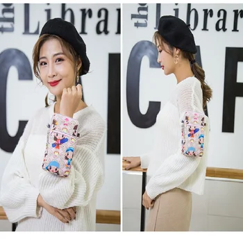 

Cute Carton Mini Bag High Quality Female Nylon Phone Bags Mini Women Messenger Bag Women Clutch Bag New Arm Bag For Women