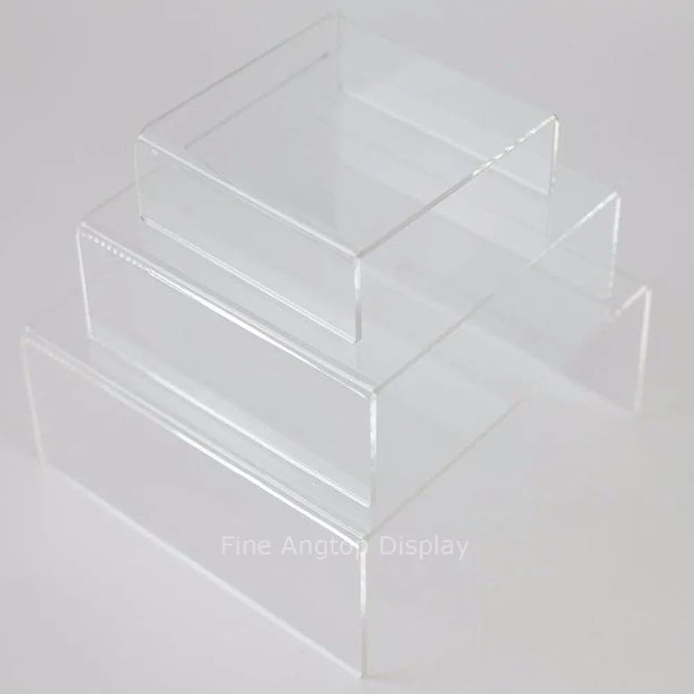 

1 Set of 3pcs Quality Clear Acrylic Display Riser 5''6'7'' Jewelry Showcase Display Miniatures Jewelry Packaging Stand Holder