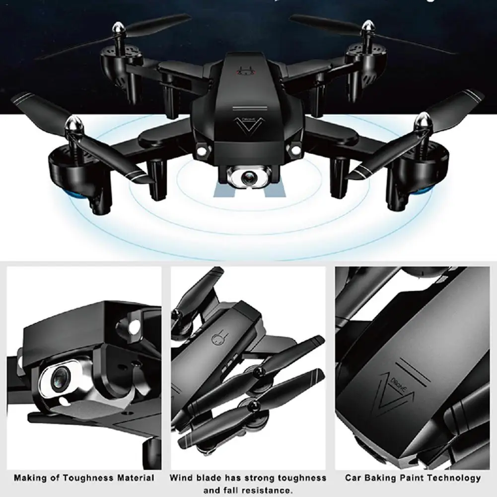 Радиоуправляемый Дрон игрушки HD воздушный Профессиональный Дрон WiFi FPV Квадрокоптер Дрон складной Радиоуправляемый квадрокоптер игрушки