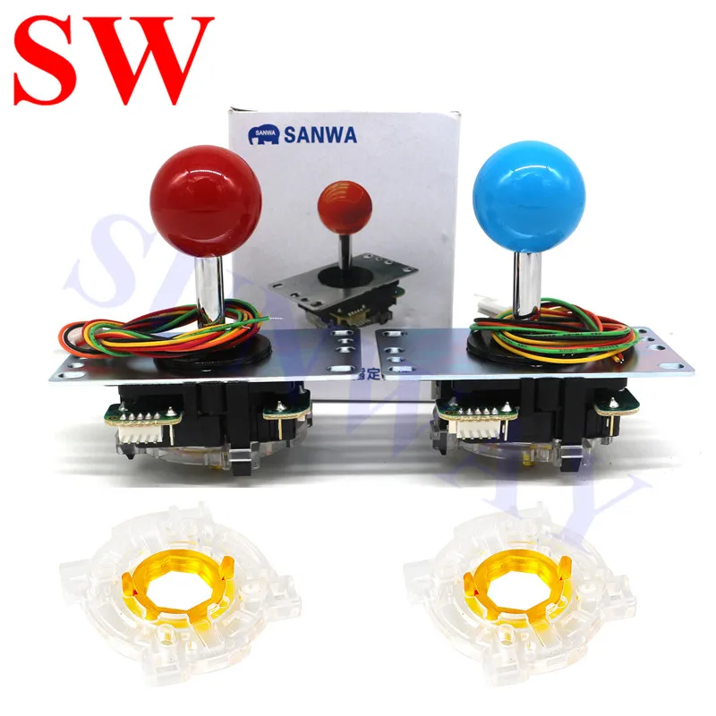 2 шт./партия, оригинальный японский джойстик Sanwa, JLF-TP-8YT, боевой рокер с Topball и восьмиугольным ограничителем для аркадной игровой части