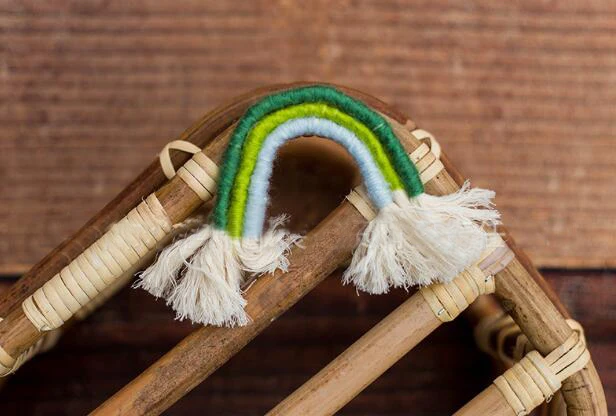 Ylsteed Newborn Photo Props Hand Made Cotton Rainbow Style Rope Home Deco Newborn Photography Accessories Baby Picture Idea