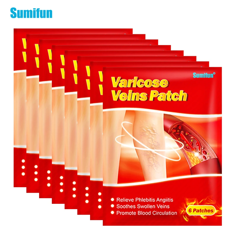 Sumifun 6/18/30/48pcs Chinese Varicose Veins Plaster Vasculitis Phlebitis Spider Leg Medical Patch Angiitis Removal | Красота и