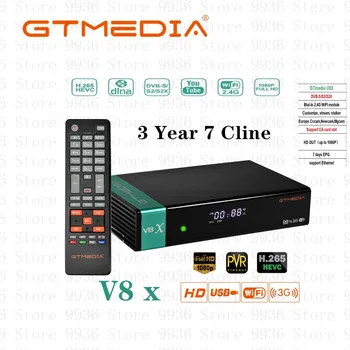 

GTMEDIA V8X DVB-S/S2/S2X FTA Digital Signal Receiver Set-Top Box Built-in WiFi HD H.265 Nova Upgrade Full 1080P Remote Control