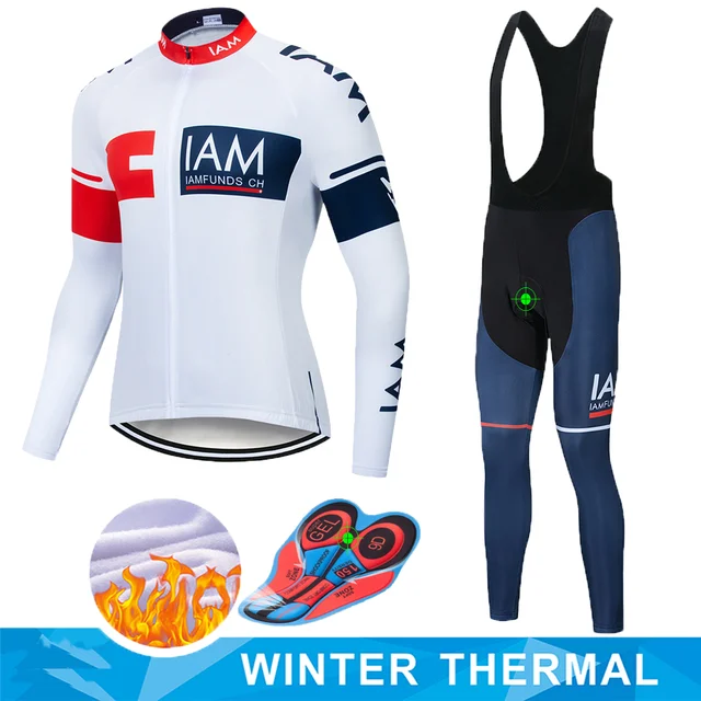 US $16.74 2019 IAM Pro Team Winter Cycling Clothing Breathable Ropa Ciclismo Long Sleeve MTB Bike Clothes Out