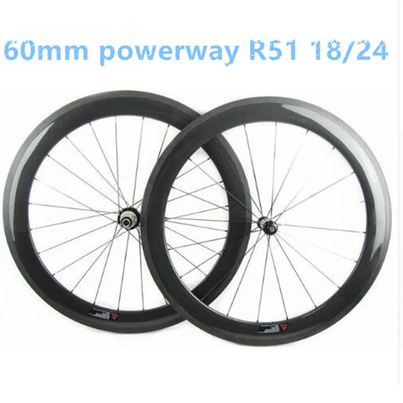 Clearance 700c carbon wheels 60x25mm clincher tubular powerway R51 road bicycle wheelset pillar 1420 bikes road wheels 1480g 1