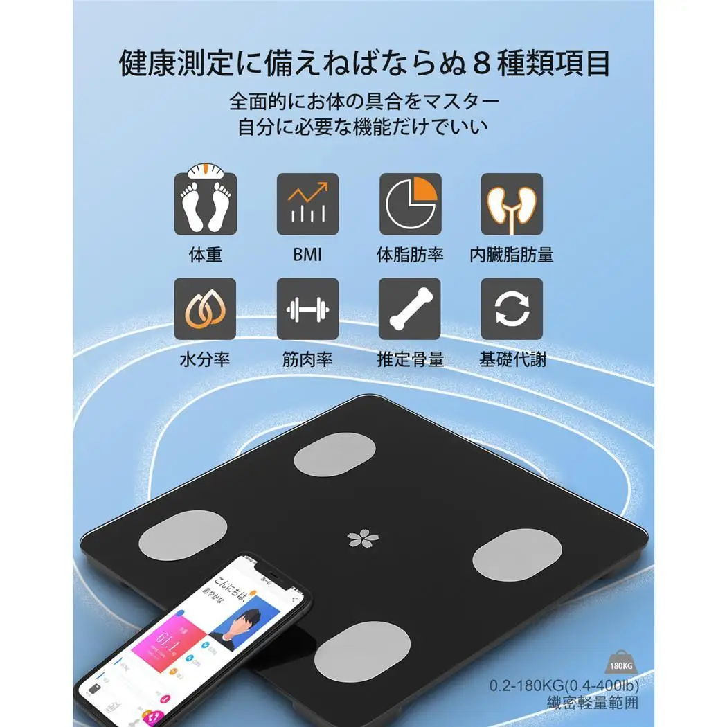 ЖК-цифровой Bluetooth 4,0 приложение электронный 6 в 3 х ААА батареи тело жир 0,1 кг 0,1 кг 180 кг весы квадратные