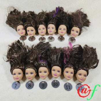 

B10-4 Original Foreign Trade Eastern Europe Beauty 1/6 OOAK NUDE Rarely Doll Head Mussed Many Hair for DIY Soft PVC Head