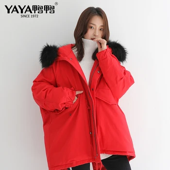

YAYA Women Down Jacket 90% Duck Down Jackets Short Puffer Coat Thick Female Ladies Feather Clothes