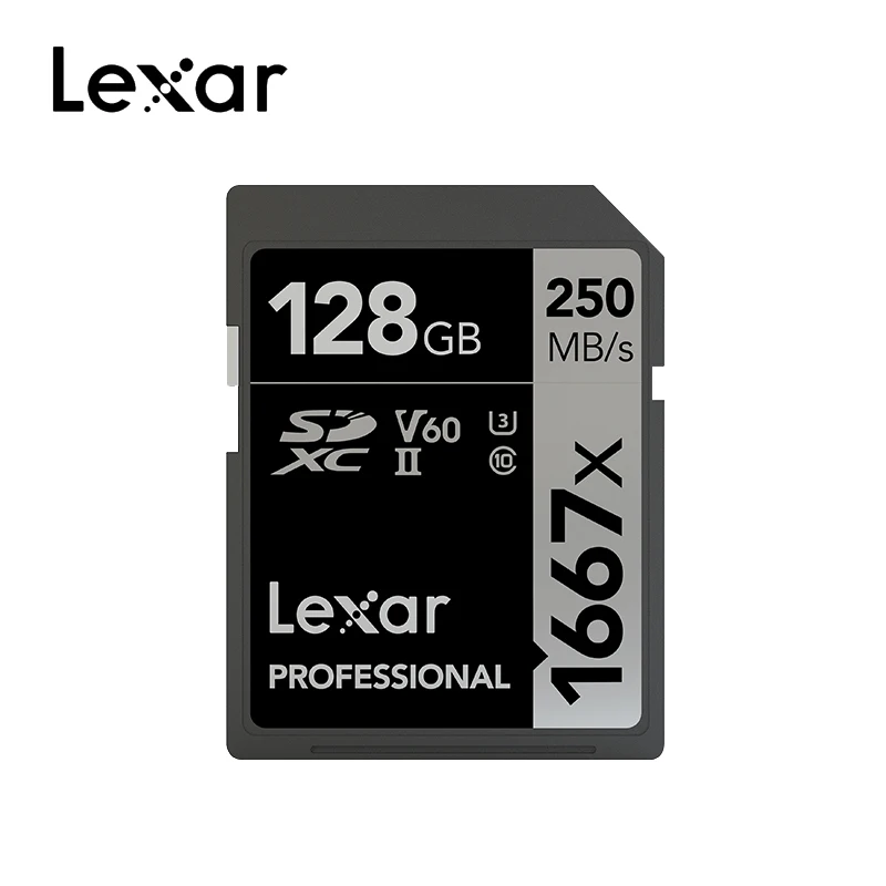 Рекламная 250 МБ/с./с 1667x Lexar sd карта 128 ГБ 256 ГБ SDXC U3 карта 64 Гб SDHC класс 10 SD карта памяти для 3D 4K видео камеры - Емкость: 128 ГБ