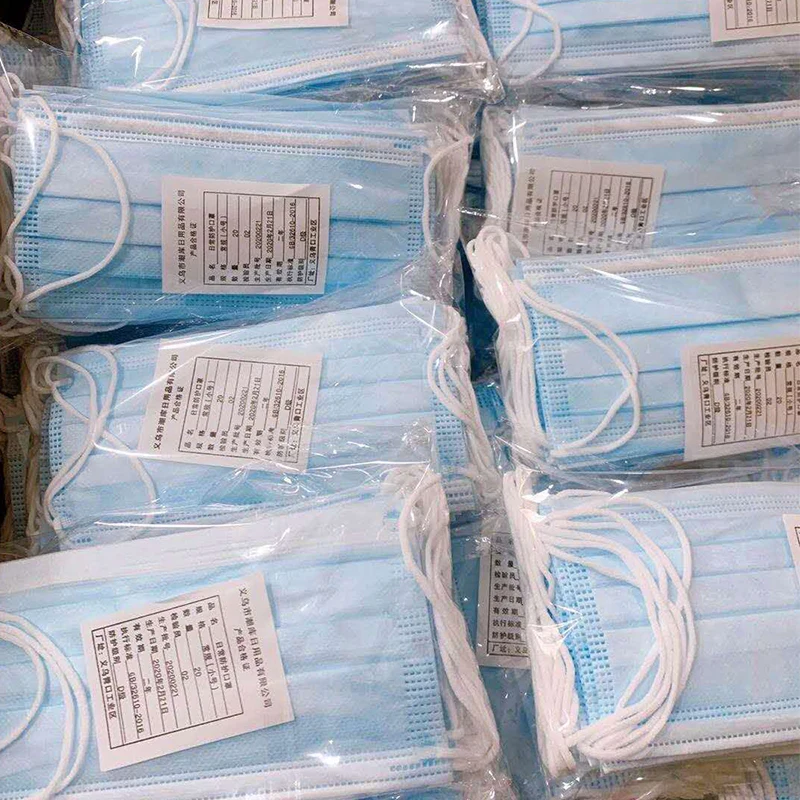 

40pcs Classic Blue Unisex Prevent virus Bacteria Mouth face Mask Disposable Non-Woven Three-layer Filter Anti-dust Mouth