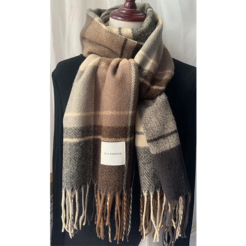 Bufanda Cachemira de lujo para Mujer, pañuelo a cuadros, capa de ópera, Bandana, Fular la cabeza|Bufandas de mujer| - AliExpress