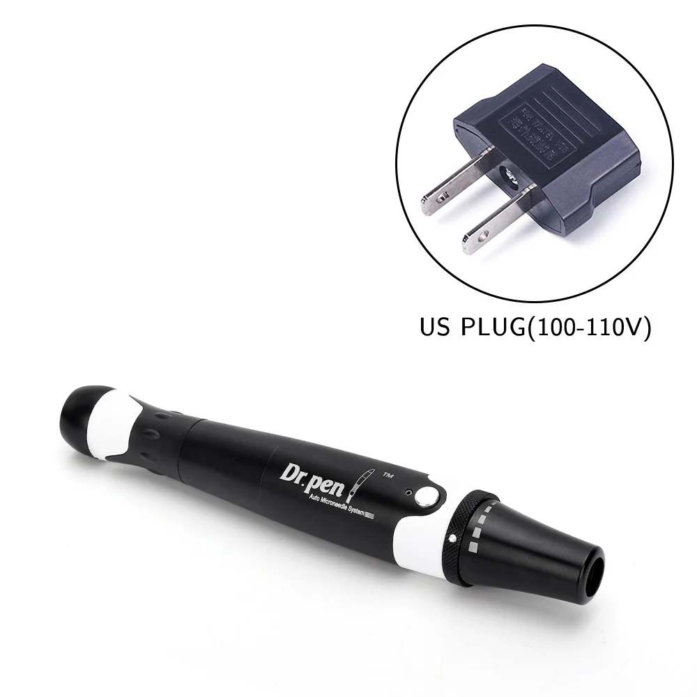 US Plug Ultima A7 микроиглы Дерма ручка Терапия Система роликовых растяжек удаление морщин Dr ручка выпадение волос уход за кожей Красота Инструменты - Цвет: US Plug