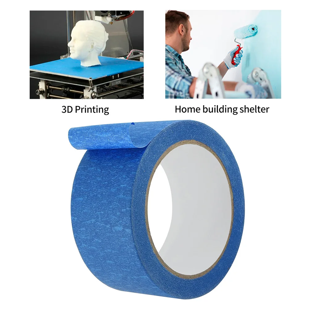 

3D Printers PartsBlue Painters Heat Tape 48mm*30m Resistant High Temperature Polyimide Adhesive Part Heated Bed Protect Heating