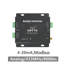 E820-DTU(2I2-433L) 433 МГц Modbus аналоговые приобретения 2 канала Беспроводной трансивер 1 Вт RS485 Интерфейс 433 мгц радиочастотный модуль