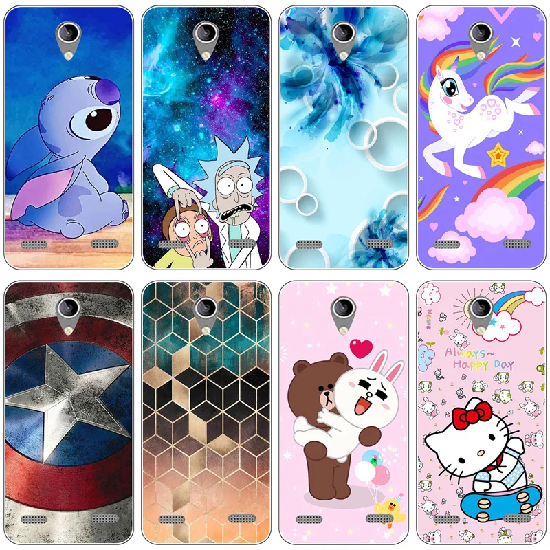 

Silicone Printed phone Case for ZTE Blade A520 A 520 BA520 A521 cases soft TPU Phone Back cover full 360 Protective shell design