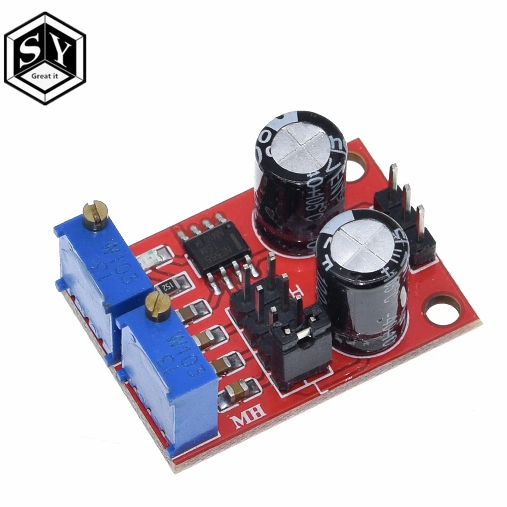1PCS NE555 pulse frequency, duty cycle adjustable module,square