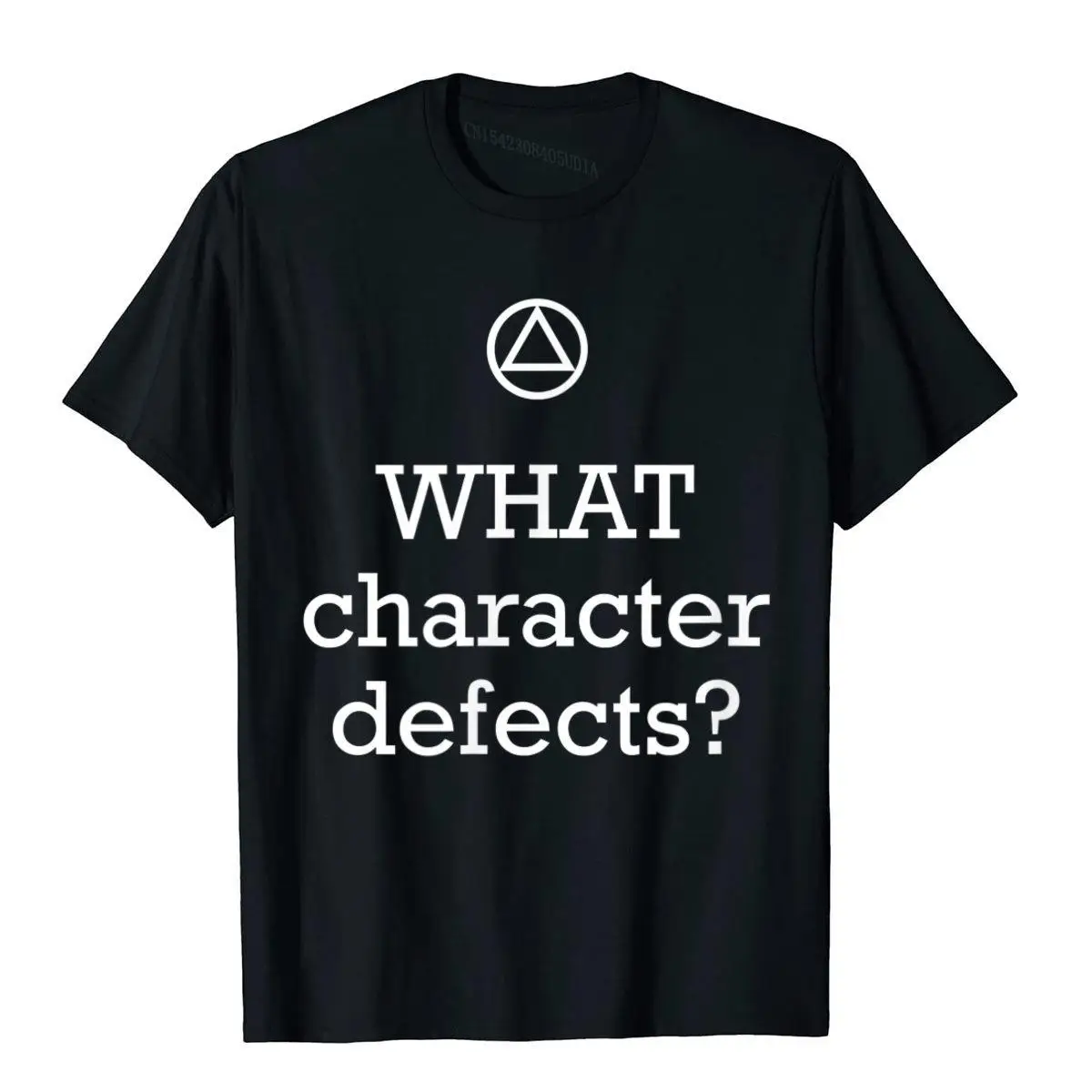 WHAT character defects - Funny Alcoholics Anonymous T-shirt__B10282black