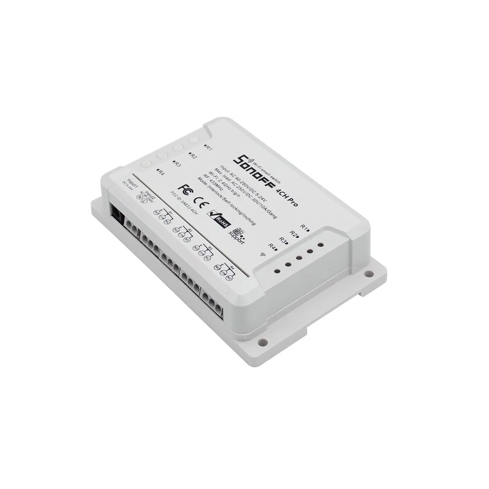 

SONOFF 4CH Pro R2 ITEAD RF 433MHz 4 Gang Wifi Smart Switch 3 Working Modes