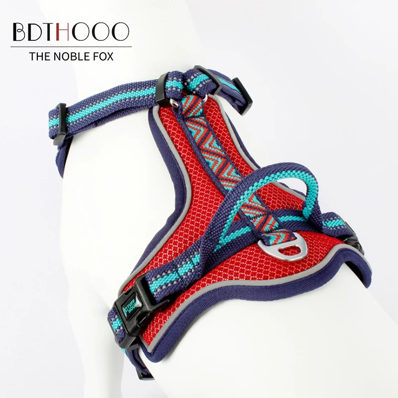

BDTHOOO Reflective Dog Harness Leash Set Pet Vest Lead For Small Medium Large Dogs Perfect for Daily Training Walking S-XL