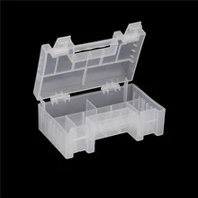 

1PCS White Large battery Case Portable Hard Plastic Battery Case Holder Storage Box For AA/AAA Battery Plastic Clear 15X9X5.5cm