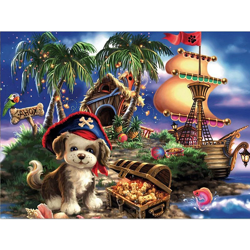 Diamond Embroidery Full Display Animals Diamond Mosaic Sale Dogs Diamond Painting With Square Stones Rhinestones Pictures