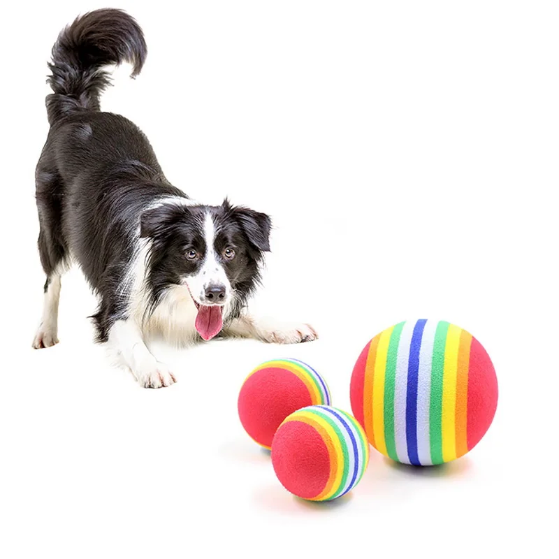1/2/3/4/5/10Pcs Ball Cat Toy Colorful BallInteractive Cat Toy Play Chewing Rattle Scratch EVA Ball Training Pet Supplies