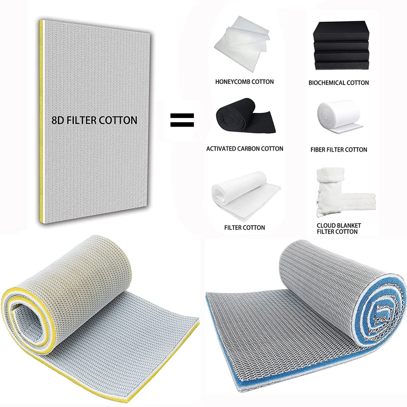 8D Fish Tank Filter Cotton, Glue free, High density Aquarium Filter Sponge,  High permeability Filter material, Water Purificatio|Filters & Accessories|  - AliExpress