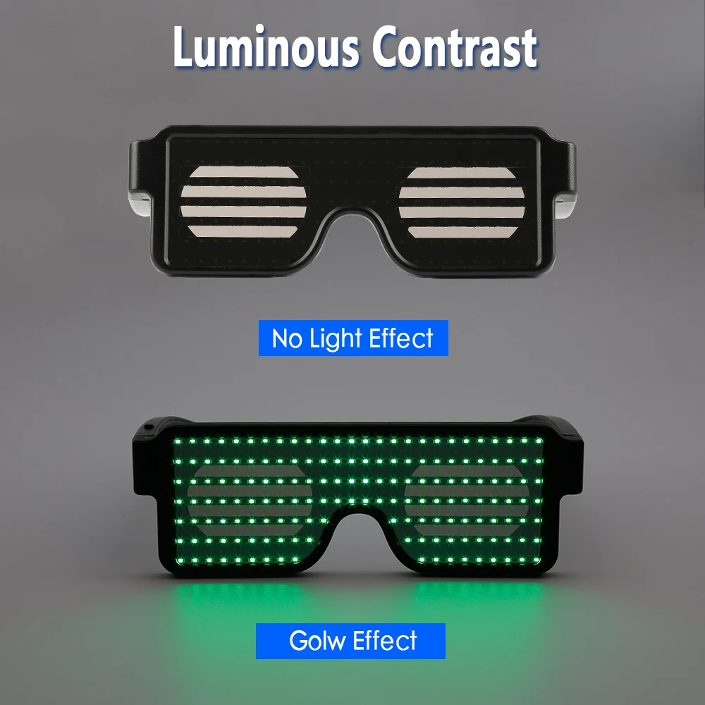 8 режимов быстрая вспышка светодиодные очки для вечеринок USB зарядка светящиеся очки рождественское освещение концертов игрушки