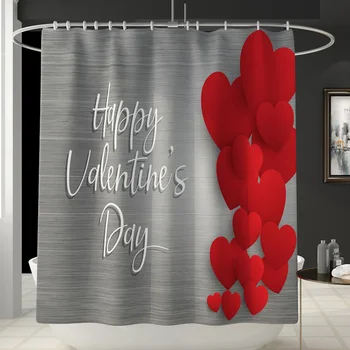 

Bathroom shower curtain set door curtain toilet waterproof mold-proof polyester hanging curtain Style LY277