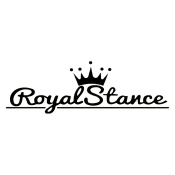 

Crown Patten Letter Print Royal Stance Car sticker Vinyl Decals Accessories Sticker Window Sticker HZX034 Black white