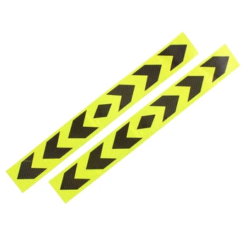 

Reflective Car Warning Signal Adhesive Tape Yellow Black 2Pcs