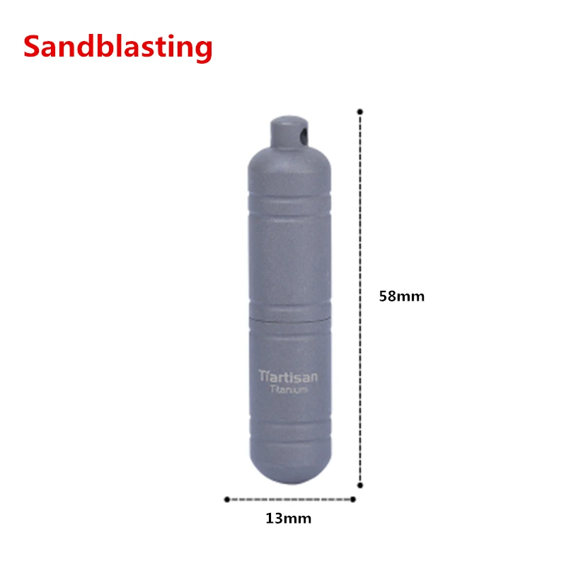 Sandblasting Титановый маленький чехол для таблеток на открытом воздухе портативный контейнер для первой помощи водонепроницаемый чехол для таблеток для пожилых людей и детей 3 цвета выбор - Цвет: Sandblasting