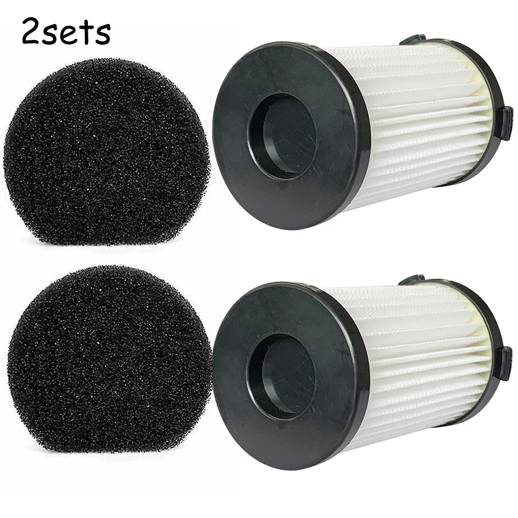 2Sets Replacement Filter + Sponge Kit For MooSoo D600 D601 Corded
